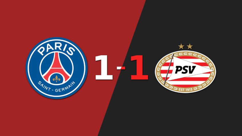 PSG logró sacar el empate de local frente a PSV