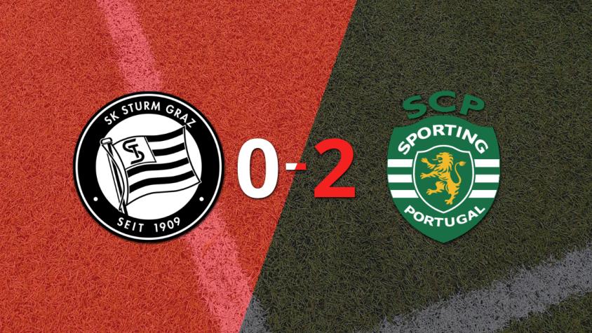 Sturm Graz sucumbe ante Sporting Lisboa y pierde por 2 a 0