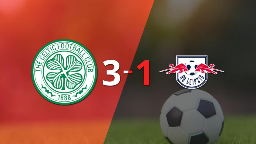 Celtic voltea el marcador y triunfa 3 a 1 ante RB Leipzig