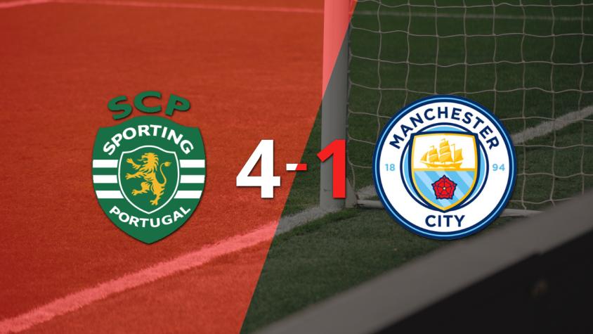 Gran remontada y goleada 4-1 de Sporting Lisboa frente a Manchester City