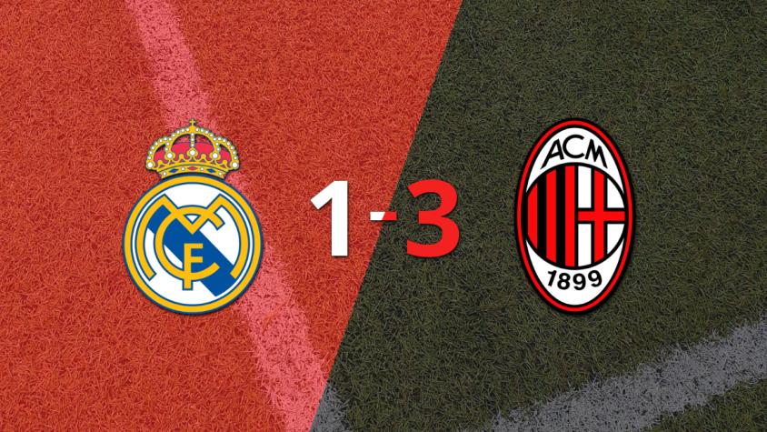 Dura derrota para Real Madrid sucumbe ante la contundencia de Milan y cae por 3 a 1