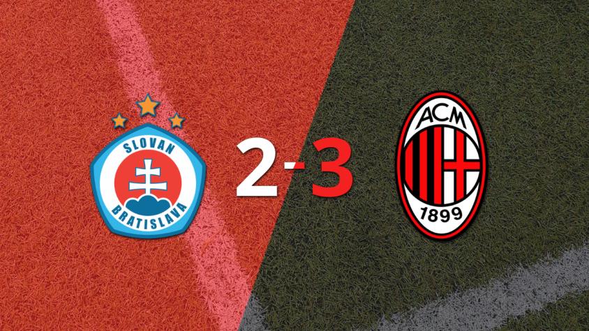 Milan derrotó 3-2  a Slovan Bratislava en un partidazo