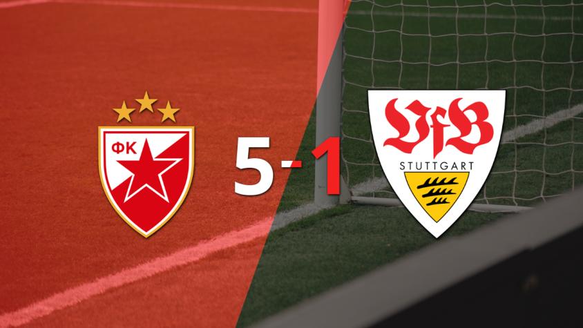 Gran remontada y goleada 5-1 de Estrella Roja frente a Stuttgart