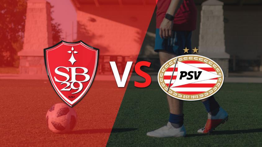 Stade Brestois arranca la etapa complementaria con ventaja frente a PSV