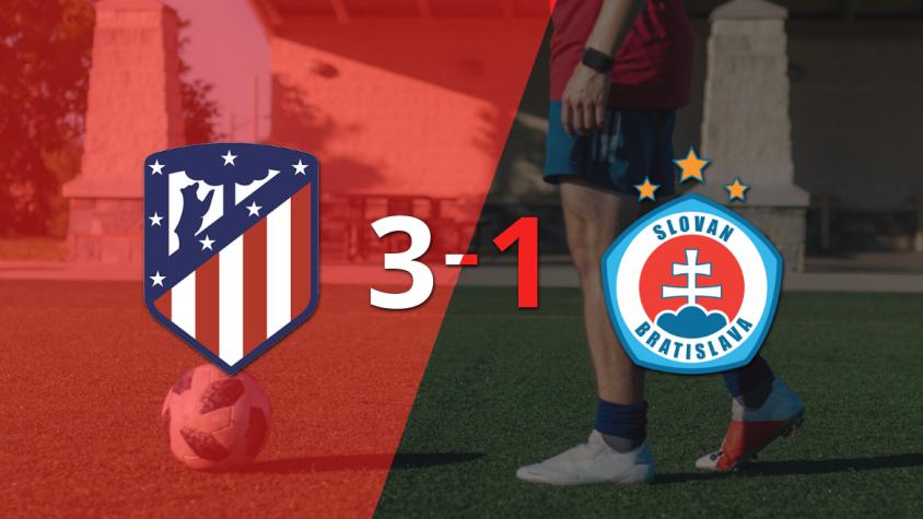 Con dos goles de Antoine Griezmann, Atlético de Madrid venció a Slovan Bratislava