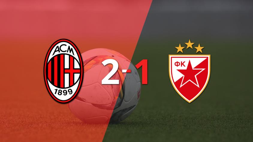 Con un gol agónico, Milan consiguió una victoria por 2 a 1 ante Estrella Roja