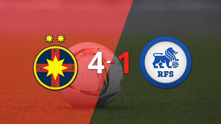 Darius Olaru anotó un doblete en la goleada 4-1 de FC Steaua Bucarest a RFS Rigas