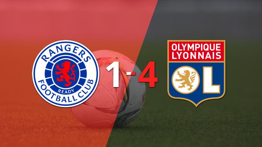 Malick Fofana y Alexandre Lacazette se despachan con dobletes en la victoria 4-1 de Olympique Lyon a Rangers