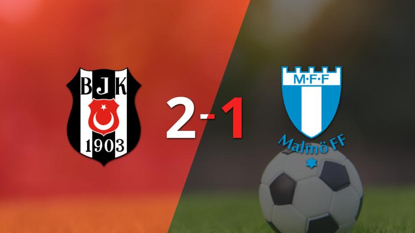 Con un gol agónico, Besiktas venció a Malmö por 2 a 1