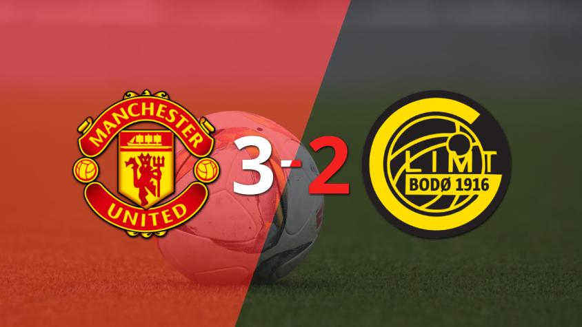 Doblete de Rasmus Hojlund en el triunfo 3-2 de Manchester United frente a FK Bodo/Glimt