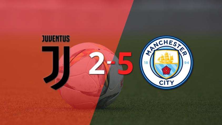 Manchester City se da un festín y devora a Juventus por 5 a 2