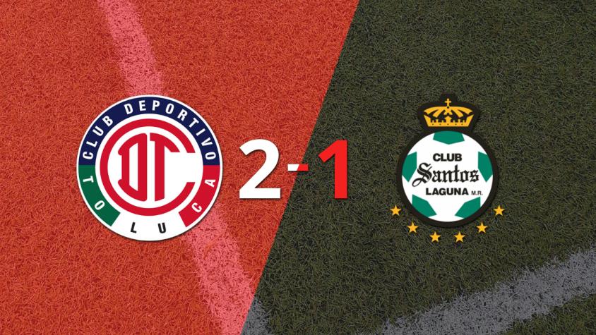 Toluca FC obtiene una victoria 2-1 contra Santos Laguna