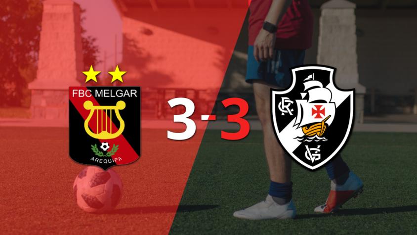 Vasco da Gama empató con Melgar y Pablo Vegetti anotó dos goles