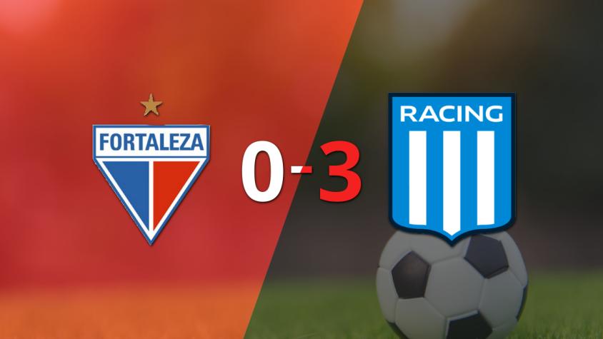 Una gran actuación de Racing Club le da la victoria por 3 a 0 ante Fortaleza