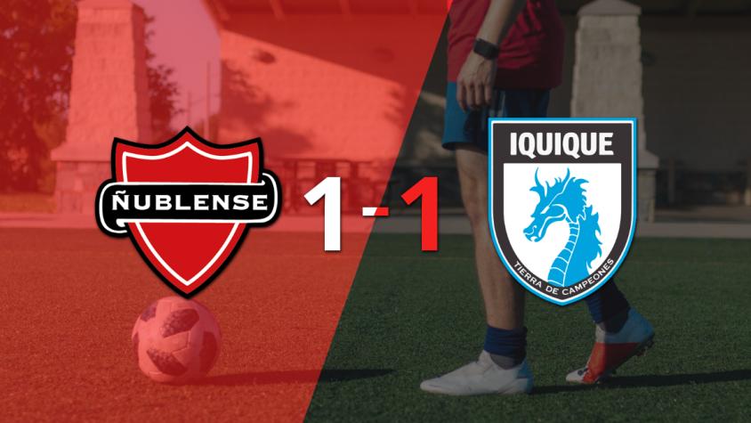 Ñublense y Deportes Iquique se reparten los puntos y empatan 1-1