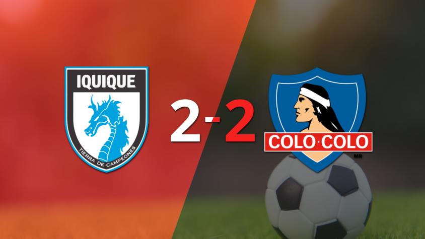 Muchos goles en el empate a 2 entre Deportes Iquique y Colo Colo