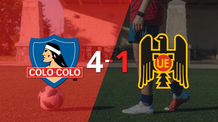 Colo Colo golea 4-1 a Unión Española