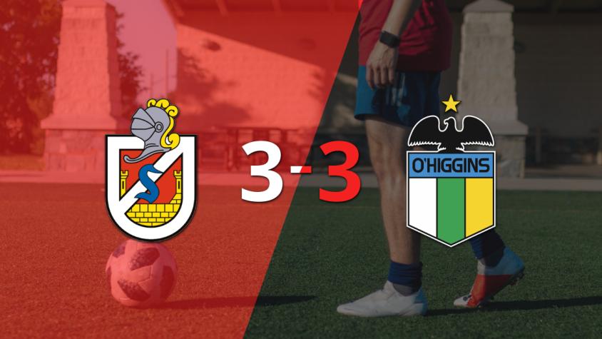 D. La Serena empató con O'Higgins y Jeisson Vargas anotó dos goles