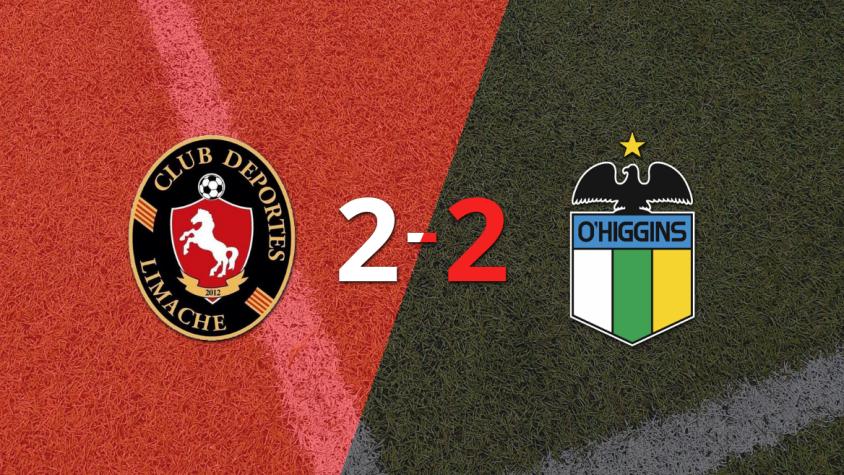 Con un gol agónico, Misael Llantén sentenció el empate entre Deportes Limache y O'Higgins