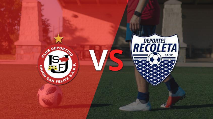 U. San Felipe y Recoleta comienzan el segundo tiempo sin goles