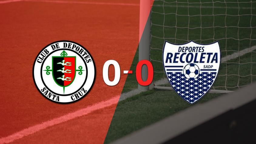 Sin goles, Dep. Santa Cruz y Recoleta igualaron el partido