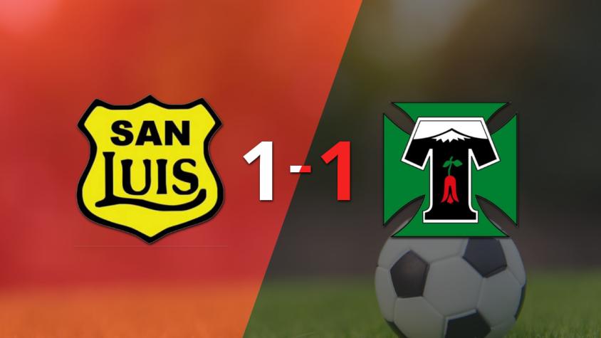 Empate a uno entre San Luis y Deportes Temuco