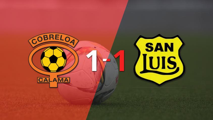 Cobreloa y San Luis igualaron 1 a 1