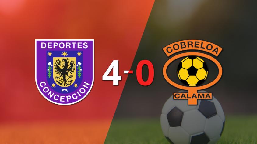 Joaquín Larrivey y Ángel Gillard impulsaron con dobletes la victoria 4-0 de D. Concepción frente a Cobreloa