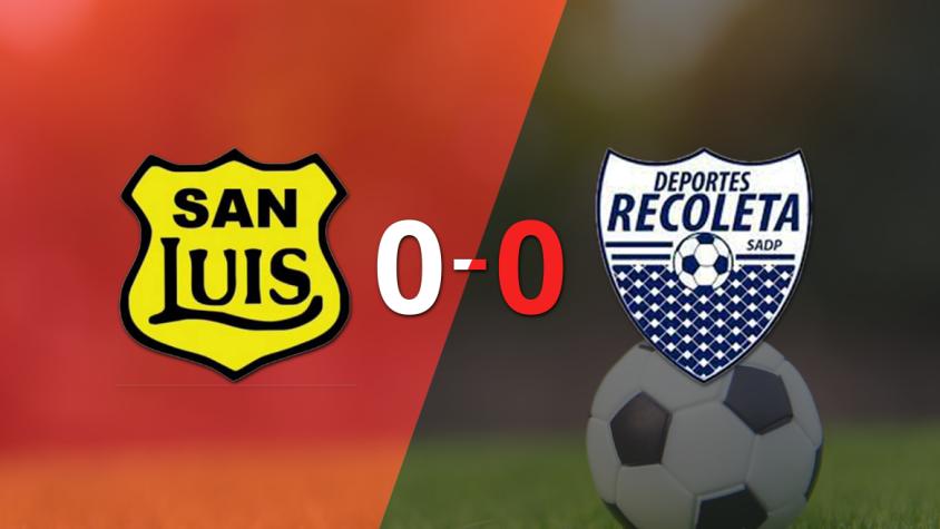 San Luis y Recoleta empataron sin goles
