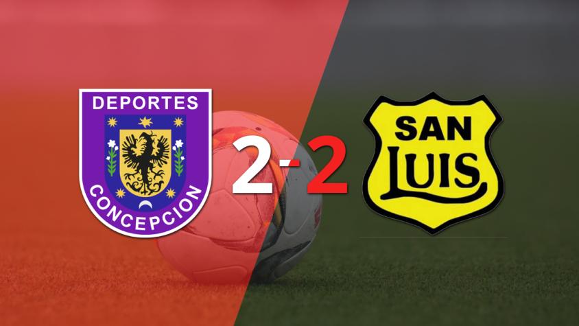 Doblete de Joaquín Larrivey en el empate a 2 entre D. Concepción y San Luis