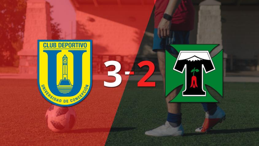 Sebastián Molina marca un doblete en la victoria 3-2 de U. Concepción ante Deportes Temuco