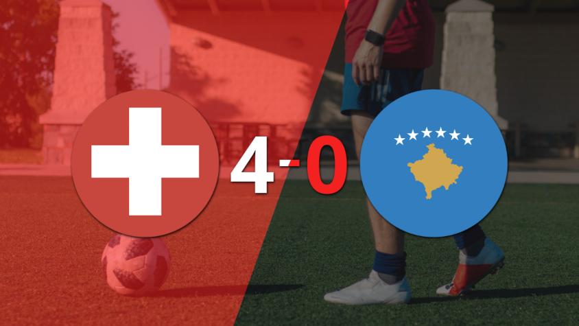 Con doblete de Breel Embolo, Suiza liquidó 4-0 a Kosovo