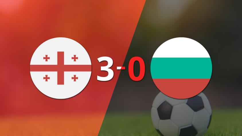 Goleada de Georgia 3 a 0 sobre Bulgaria