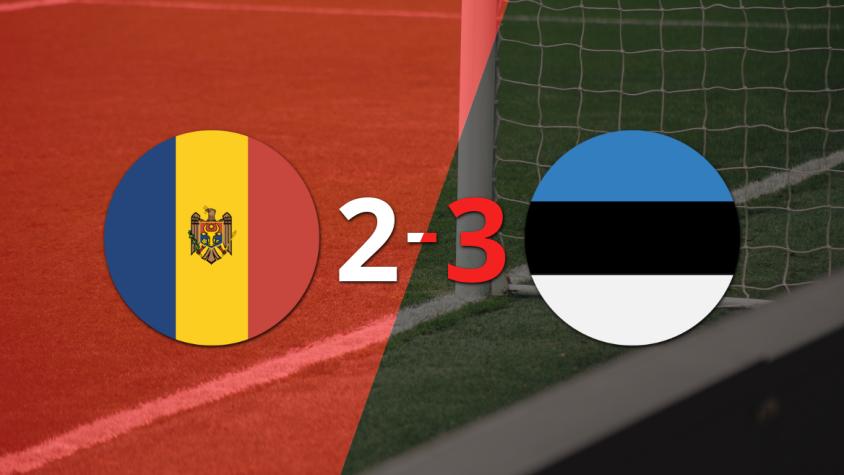 ¡Partidazo! Estonia le ganó 3-2 a Moldavia