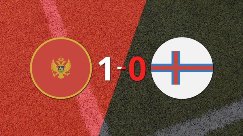 Montenegro le ganó 1-0 a Islas Feroe con un gol agónico