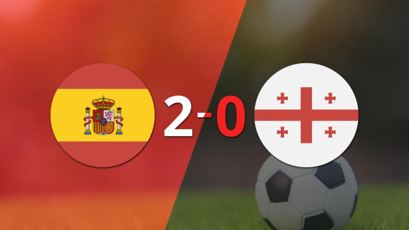 España dominó a Georgia con un 2-0 en un partido electrizante