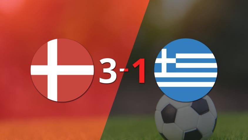 Grecia fue derrotado por Dinamarca con un marcador de 3-1 