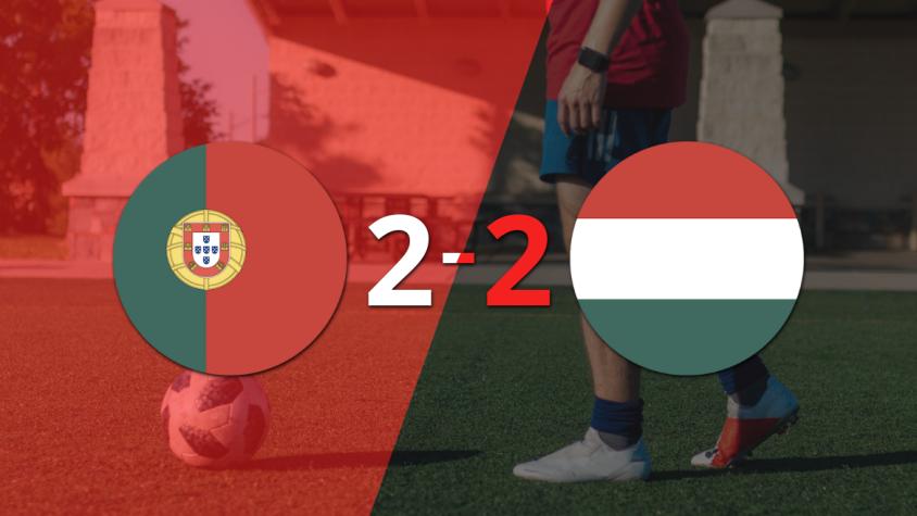 Portugal empató 2-2 ante Hungría con doblete de Cristiano Ronaldo