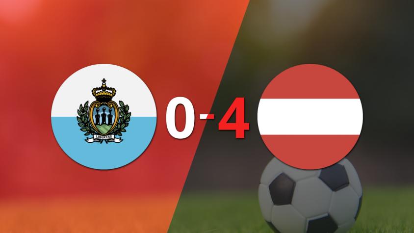 Marko Arnautovic impulsó la victoria de Austria frente a San Marino con dos goles