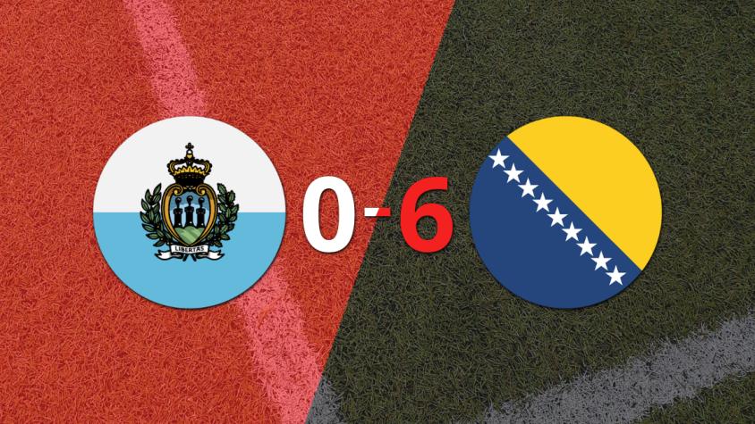 Bosnia-Herz. le pasó por encima a San Marino con doblete de Edin Dzeko
