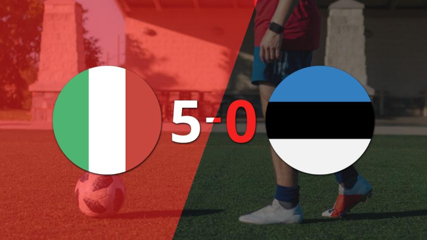 Con doblete de Mateo Retegui, Italia liquidó 5-0 a Estonia