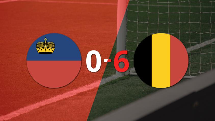 Bélgica golea 6-0 a Liechtenstein y Youri Tielemans firma doblete 