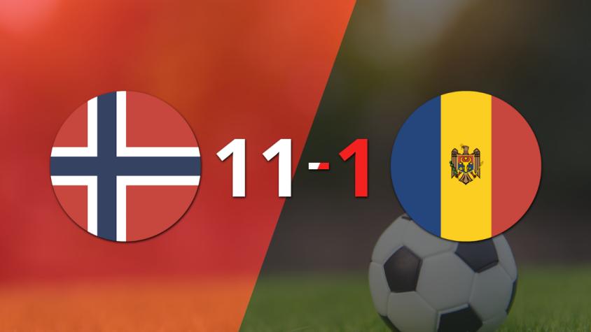 Thelo Aasgaard deslumbra con un póker de goles en el triunfo 11-1 de Noruega