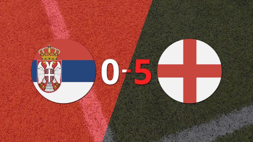 Serbia no pudo contener la fuerza de Inglaterra y cayó derrotado por 5 a 0