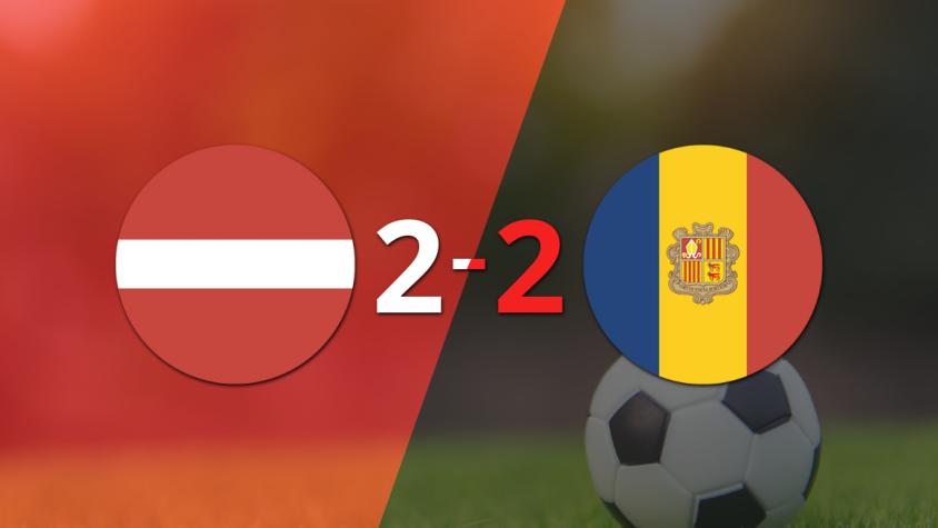Letonia y Andorra igualaron 2 a 2