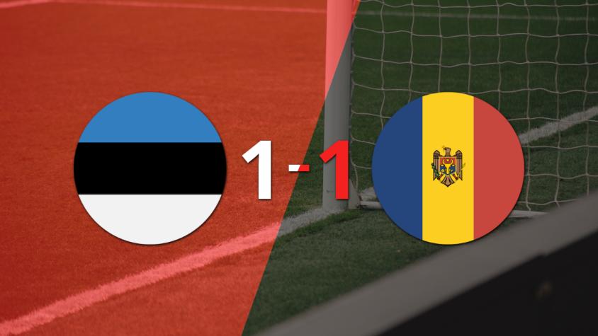 Estonia logró sacar el empate de local frente a Moldavia