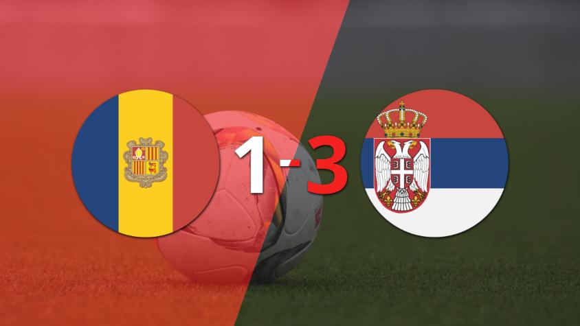 Serbia domina a Andorra y le gana por 3 a 1