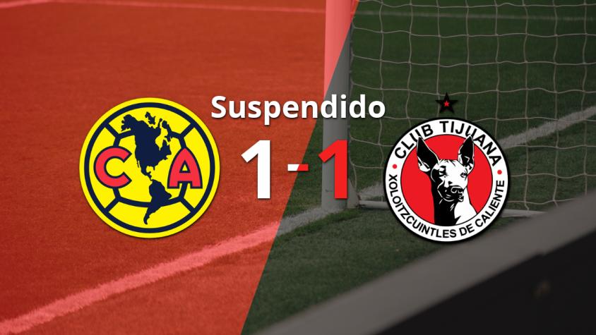 Se ha suspendido el partido entre Club América y Tijuana