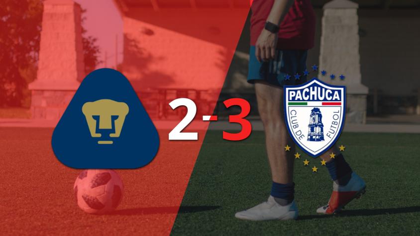 En un partido increíble, Pachuca le ganó a Pumas UNAM por 3 a 2