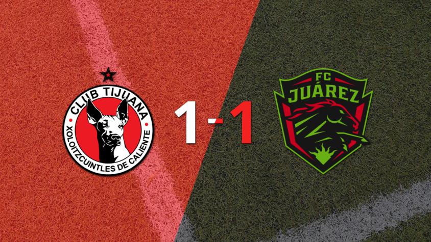 Tijuana y FC Juárez empataron 1 a 1